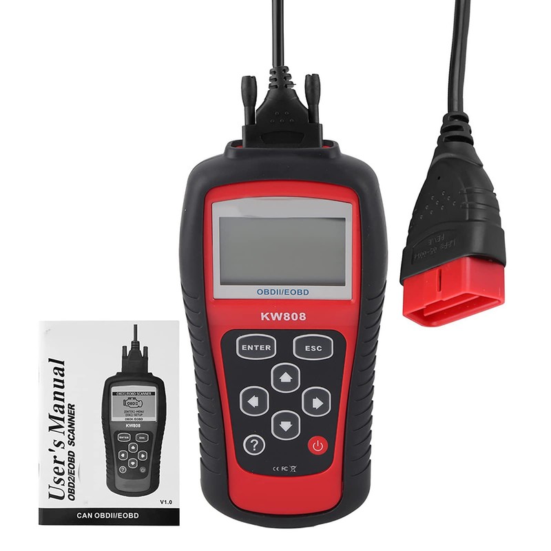 Suuonee Selbstdiagnosetester, KW808 OBD2 OBDII EOBD Auto-Codeleser-Diagnosescanner-Fehlercode-Scan-Tool