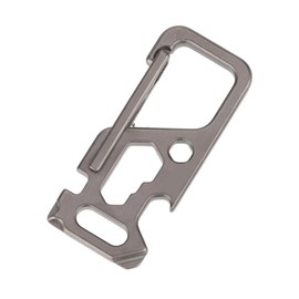Multi Tool Keychain Titanium Alloy Outdoor Anti-lost Bottle Opener Bicycle Spoke Wrench Gift