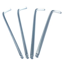 ZDingTech 4pcs 1/4 Ball End Allen Wrench Sets,1/4" Hex Key Wrench Set,Allen Key Door Key L Shaped Hex Wrench Set with Long Arm..