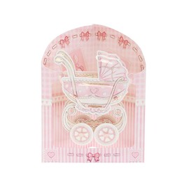 SANTORO 3D Swing Greeting Card, Baby Girl Crib