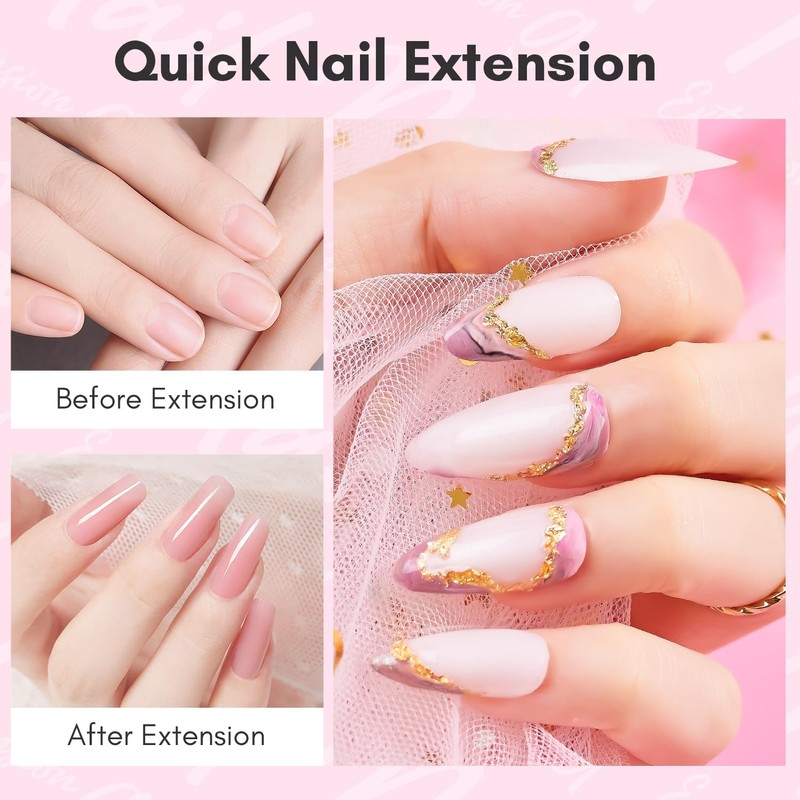 Makartt Builder Gel Nail Extension Gel, Poly Nail Gel, 50ML