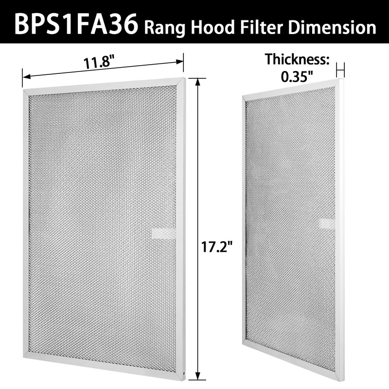 BPS1FA36 Aluminum Range Hood Filter 17-1/4"X 11-3/4"X 3/8" for Broan