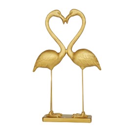 The Novogratz Resin Flamingo Sculpture, 15" x 5" x 24", Gold