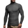 Leif Nelson Rollkragenpullover Herren Grau XL Strickpullover - Cooler Männer