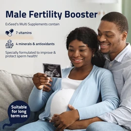 ExSeed Health Multi - Men's Multivitamin, Fertility Multivitamin for Men, Vegan Multivitamin with Zinc, Selenium, Vitamins E & B12 & L-Carnitine, Fertility Support