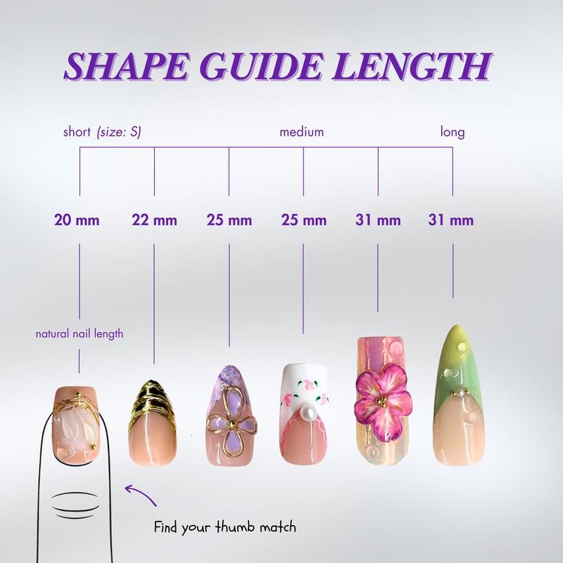 NailPhoria｜SURPRISE DEAL Collections (70 Styles) acrylic press nails:_Tropical Smoothie_M