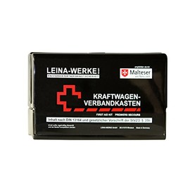 LEINA-WERKE REF 10058 Leina Kfz-Verbandkasten Star II, Inhalt DIN 13164, schwarz