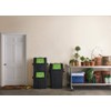 Rubbermaid Recycling Bin with Swing Lid, 14-Gallon, Black Stackable Lid