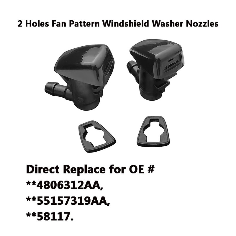 4806312AA Premium Wiper Washer Nozzles Fit for Dodge Nitro 2007-2012;