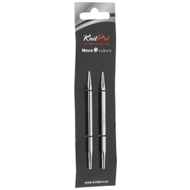 KnitPro KP12342 4.5 mm Nova Cubics Interchangeable Special Circular Needles, Shiny Brass