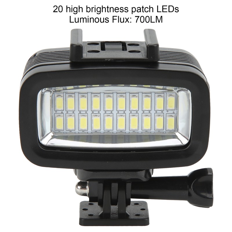 40m Underwater Video Fill Night Light IPX8 Waterprooof Dive Light