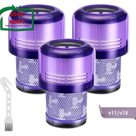 isinlive 3 Pack V11 Vacuum Filters Replacement for Dyson V11 Cordless Vacuum, V11 Animal