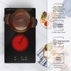 GIHETKUT Electric Cooktop,Built-in and Countertop Electric Stove Top, 2100W 110V