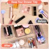 Nodaaiie 15 PCS Extendable Clear Plastic Drawer Organizer - Adjustable