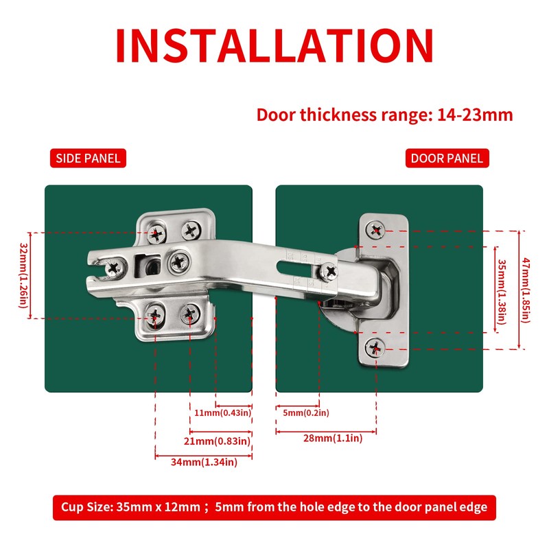 TamBee 135 Degree Corner Hinges Kitchen Cabinet Hinges Cupboard Hinges