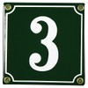 Buddel Bini Wetterfestes Emaille Hausnummernschild 3 12 x 12 cm,
