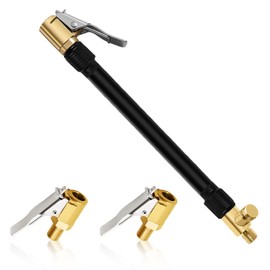 RYAN 1 x Valve Extension Car Valve with 2 Lever Connectors 30 cm Car Valve Adapter Tyre Inflator Hose Replacement Hose for Air Pump Tyre Inflator Hose for Compressor Car Bicycle Motorcycle