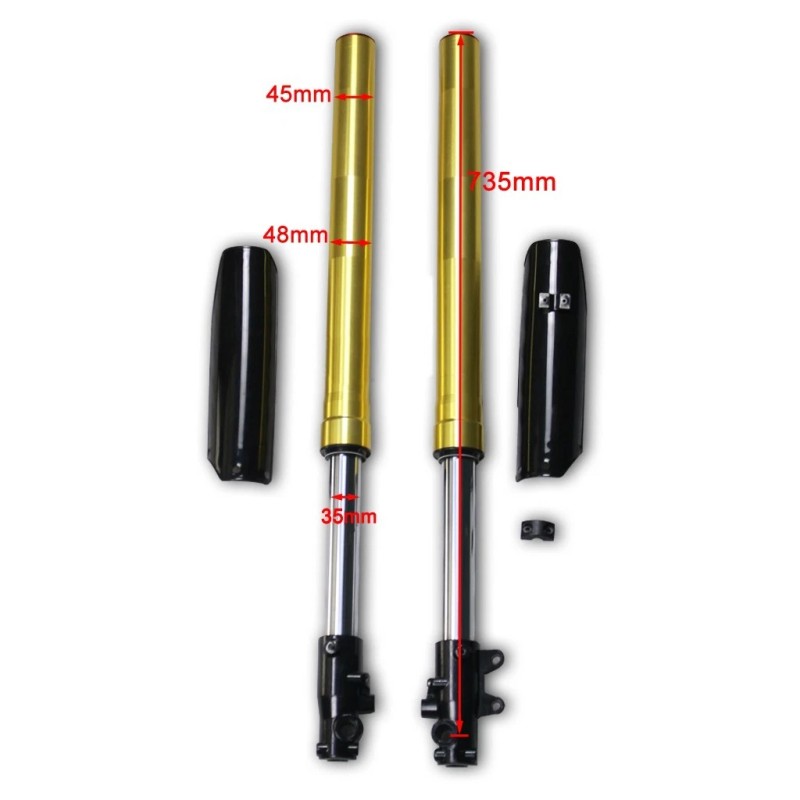 Unbranded 735mm 45mm 48mm Front Fork + 22mm Triple Tree