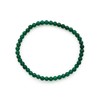 Taddart Minerals Green Natural Gemstone Agate Bracelet with 4mm Balls