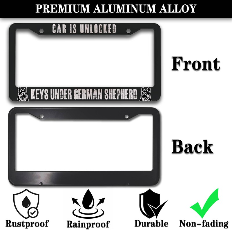 Front License Plate Bracket Black and White License Plate Frames