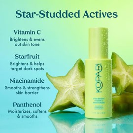 Kopari Crema hidratante Star Bright con vitamina C, carambola y niacinamida, fórmula ligera que se funde con la piel, ilumina y unifica el cutis, 1,7 oz