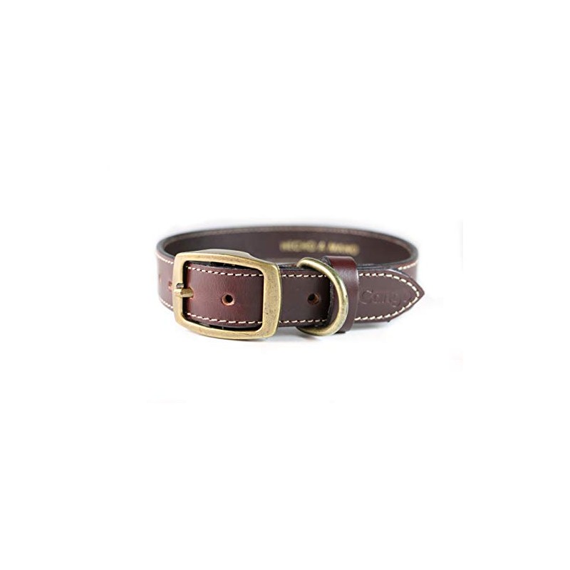 Cango Collar para Perro de Piel Hecho a Mano 100%