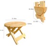 LukPlen Wooden Folding Step Stool, for Small Spaces, Kitchen, Bedroom