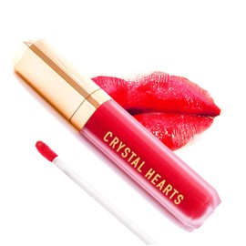 CrystalHearts Matte Liquid Lipstick – Long-Lasting and Non Transfer Kiss Proof Makeup Lip Gloss– Cruelty & Paraben Free Hydrating Lip - Made in USA (Dahlia)