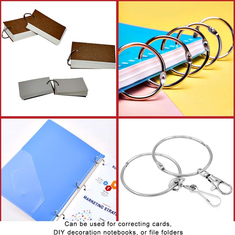 Coideal Large Metal Brushed Nickel Circular Shower Curtain Rings/Loose Leaf