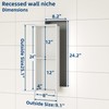 Neodrain Shower Niche Double Shelf Stainless Steel No Tile Needed