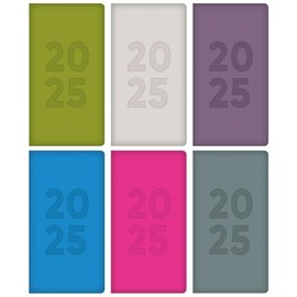 2025 Week To View Diary Slim Diary And Fashion Diary Girls Ladies Ribbon (Embosed Pu Baby Pink)