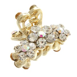 VingTAINE H-406ST Hair Claw Bijou Flower Mini Size Rhinestone Flower Hair Accessory