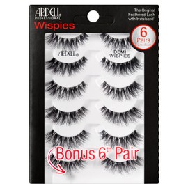 Ardell False Eyelashes Demi Wispies Black, 1 pack (6 pairs per pack)