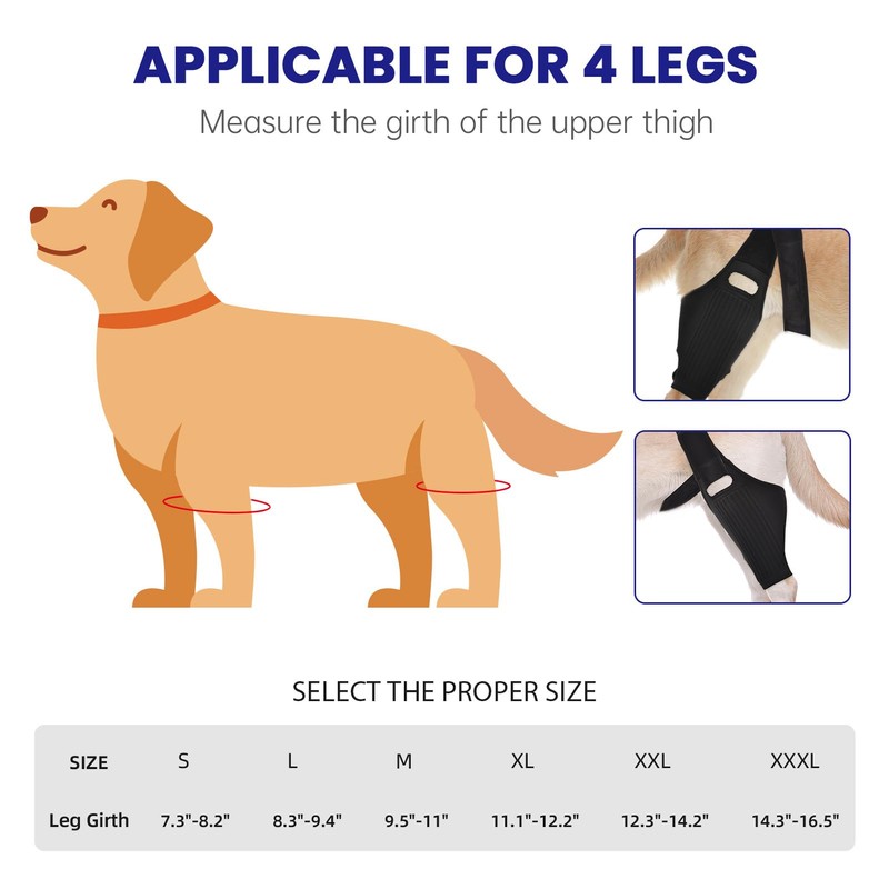 soundfuse Dog Knee Brace, Upgraded Leg Brace for ACL with