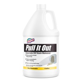 CHOMP! Concrete Oil Stain Remover: Pull It Out Removes and Cleans Oils, Greases from Garage Floors & Driveways, 128 Fl Oz