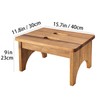 Wooden Step Stool, One Step Stools for Adults, 9'' Small