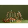 Mud Pie Tall Lit Wire Pumpkin Table SITTERS, Light/Pastel Orange