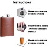 Hip Flask, Portable Metal Hip Flask, 8 oz Stainless Steel