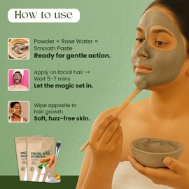 JB Face Wax Powder with Ubtan & Aloevera, Full Body Painless Herbal Hair Remover Waxing Cream Powder for Women No Harmful Chemicals, No Irritation, No Skin Rashes - 100 gm