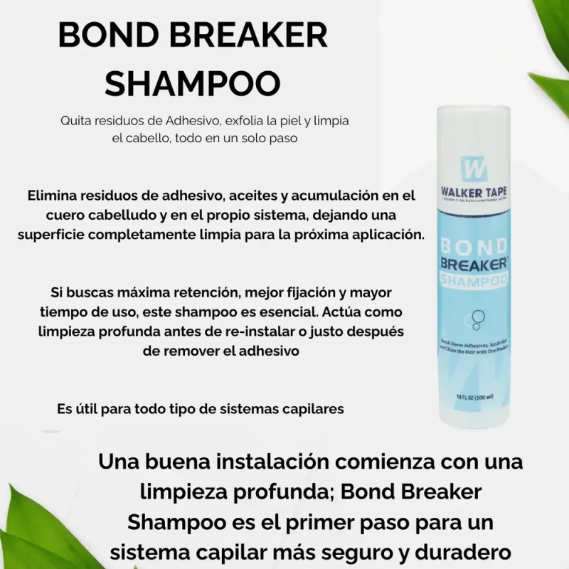 Shampoo Bond Prótesis Capilar Limpieza Profunda Walker Tape