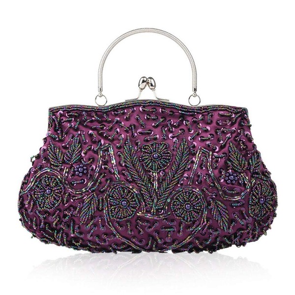 Gets Evening Party Clutch Bag, Beaded Sequin Design, with Tiny