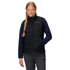 MARMOT Women's Echo Featherless Vest- Lightweight Down Alternative Puffer Vest, Black, Medium