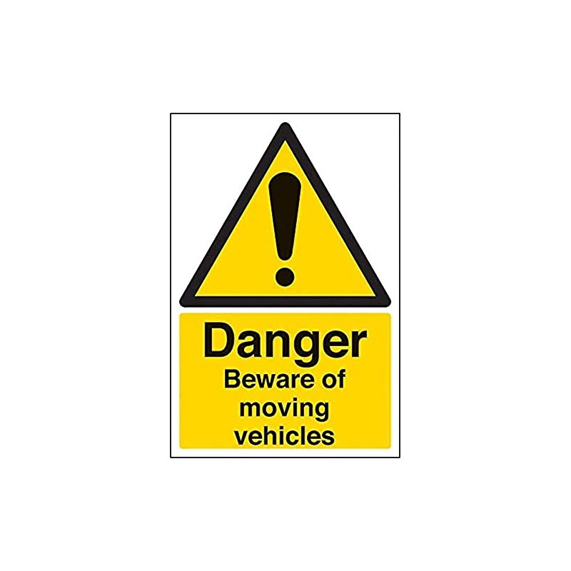 V Safety Danger Beware Of Moving Vehicles Warning Sign -