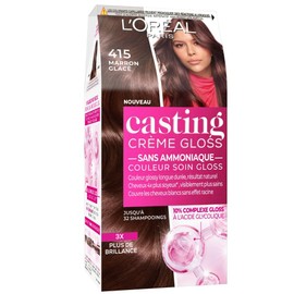 L'Oréal Paris Casting Crema Gloss Colorazione Tono su Tono per Capelli - Senza Ammoniaca - Marrone Ghiacciato (415), 1 Unità