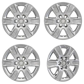 New Wheel Skins Covers Fits 2014-2018 GMC Sierra; 20 Inch; 6 Spoke; Chrome Plated; Plastic; Set of 4; Not Compatible with Steel Wheels