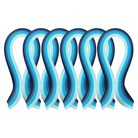 arricraft 1200 Strips 3mm Paper Quilling Strips Set, Quilling Art Strips, 6 Colors Paper Craft Supplies for Paper Art DIY Craft Projects-Blue Gradient