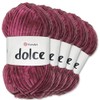 Frida's Wollhaus YarnArt 5 x 100 g Dolce Chenille Wool Yarn Knitting Crochet Amigurumi 52 Colours (766 | Orchid)