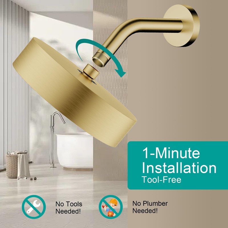Rainfall Shower Head - 8" Thickened High-Pressure Shower Heads with