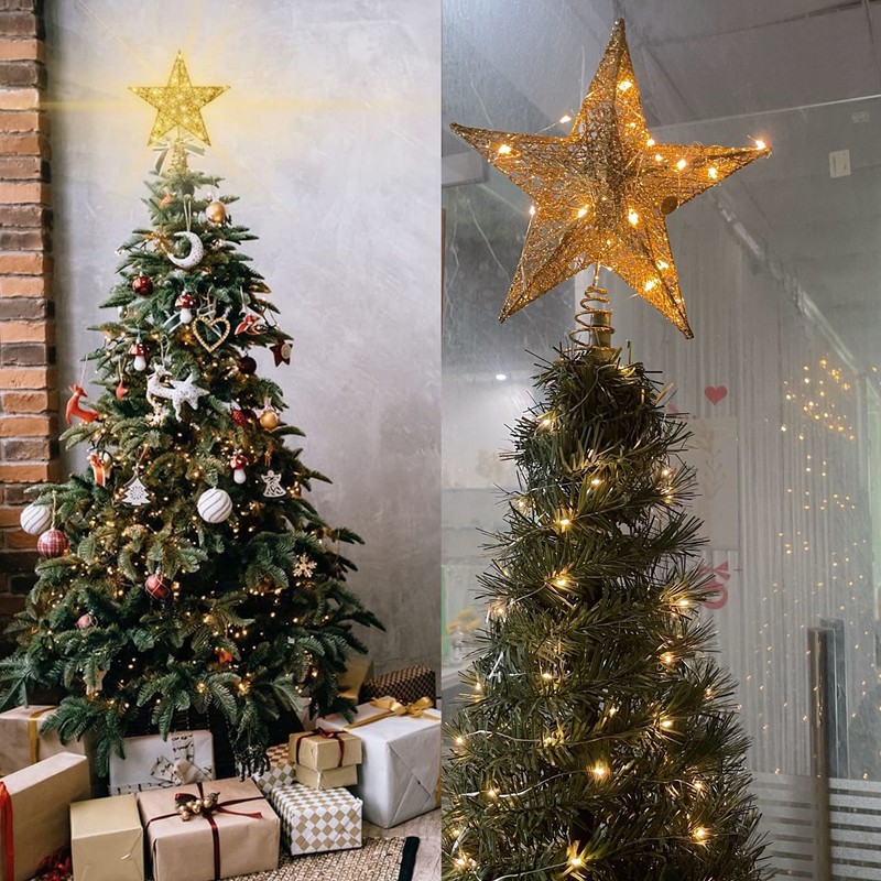 Christmas Tree Topper for Xmas Tree 10 Inch Lighted Star