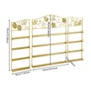 3PCS Wall Mounted Nail Polish Storage Racks, Metal Display Rack